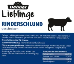 Dehner Lieblinge Hundesnack Rinderschlund geschnitten