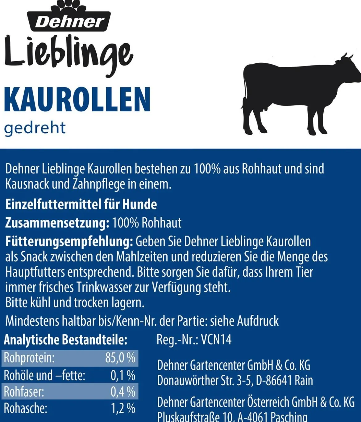 Dehner Lieblinge Hundesnack Kaurollen, gedreht, 180 g 20 Stk.