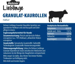 Dehner Lieblinge Hundesnack Granulat-Kaurollen, 20 Stk., 350 g