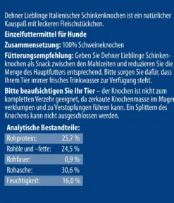 Dehner Lieblinge Hundesnack Schinkenknochen klein, 180 g