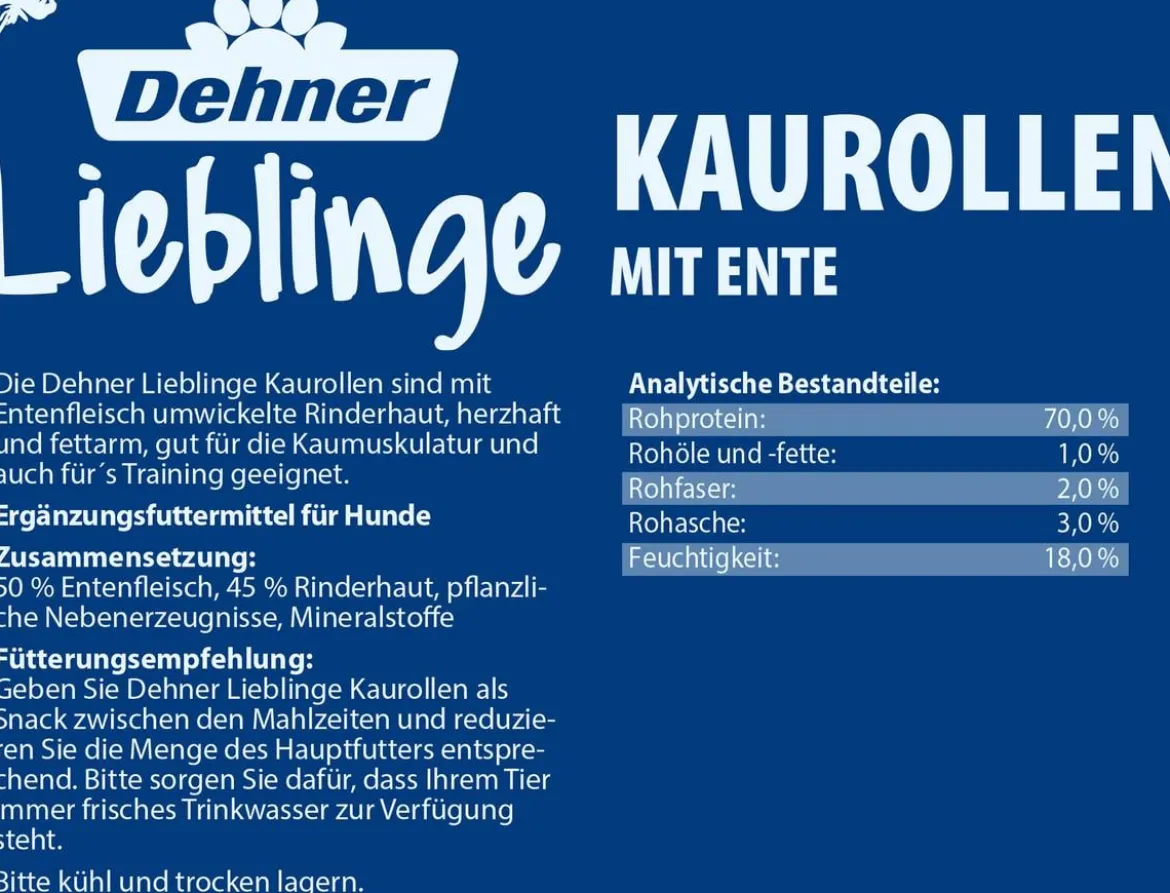 Dehner Lieblinge Hundesnack Kaurollen, 200 g