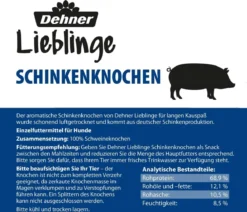 Dehner Lieblinge Hundesnack Schinkenknochen, mittel, ca. 300 g