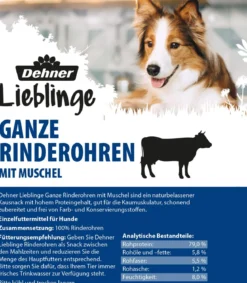 Dehner Lieblinge Hundesnack Ganze Rinderohren mit Muschel, 660 g
