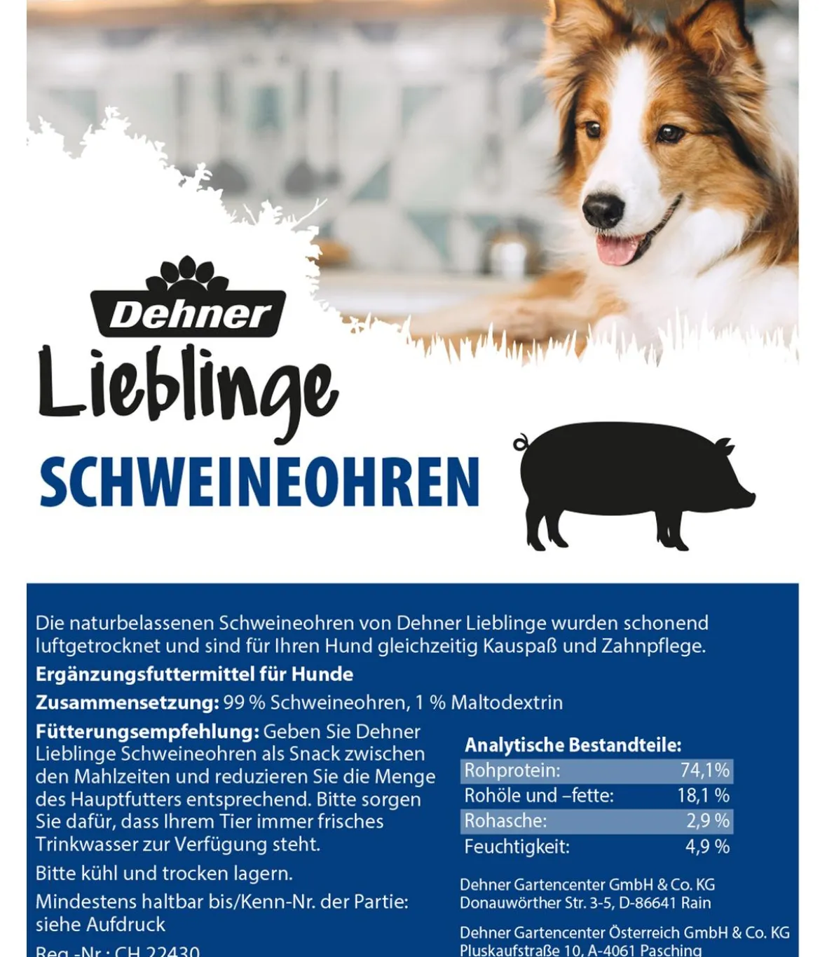 Dehner Lieblinge Hundesnack Schweineohren