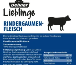 Dehner Lieblinge Hundesnack Rindergaumenfleisch, 400 g