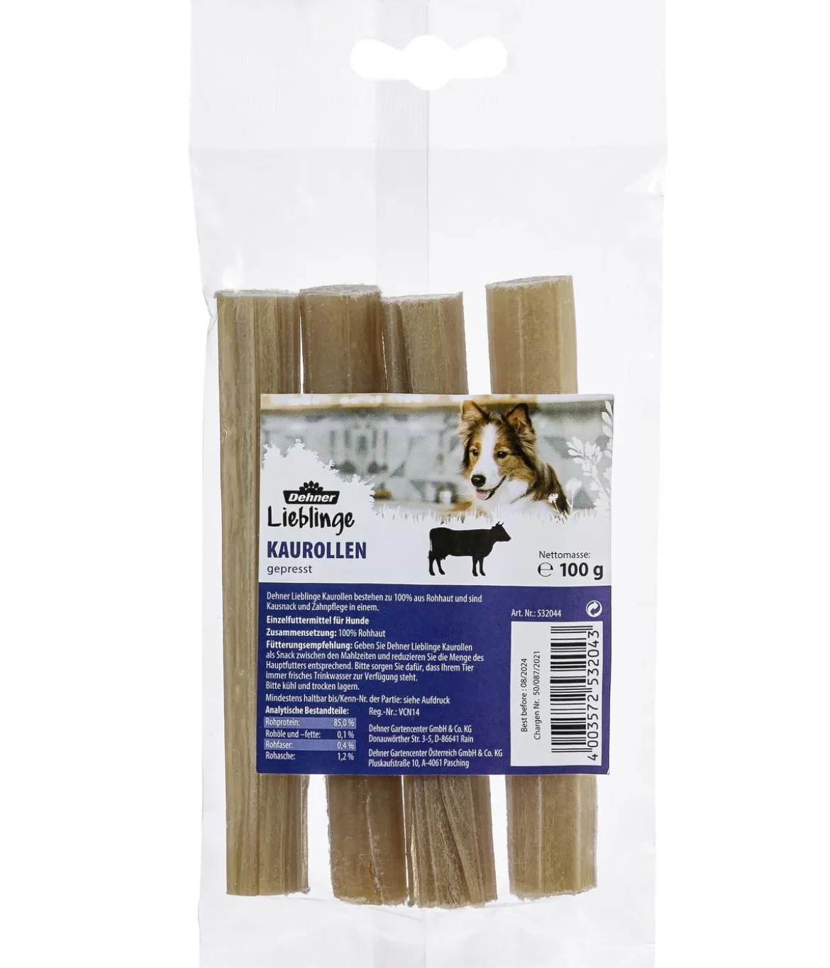 Dehner Lieblinge Hundesnack Kaurollen, gepresst, 100 g