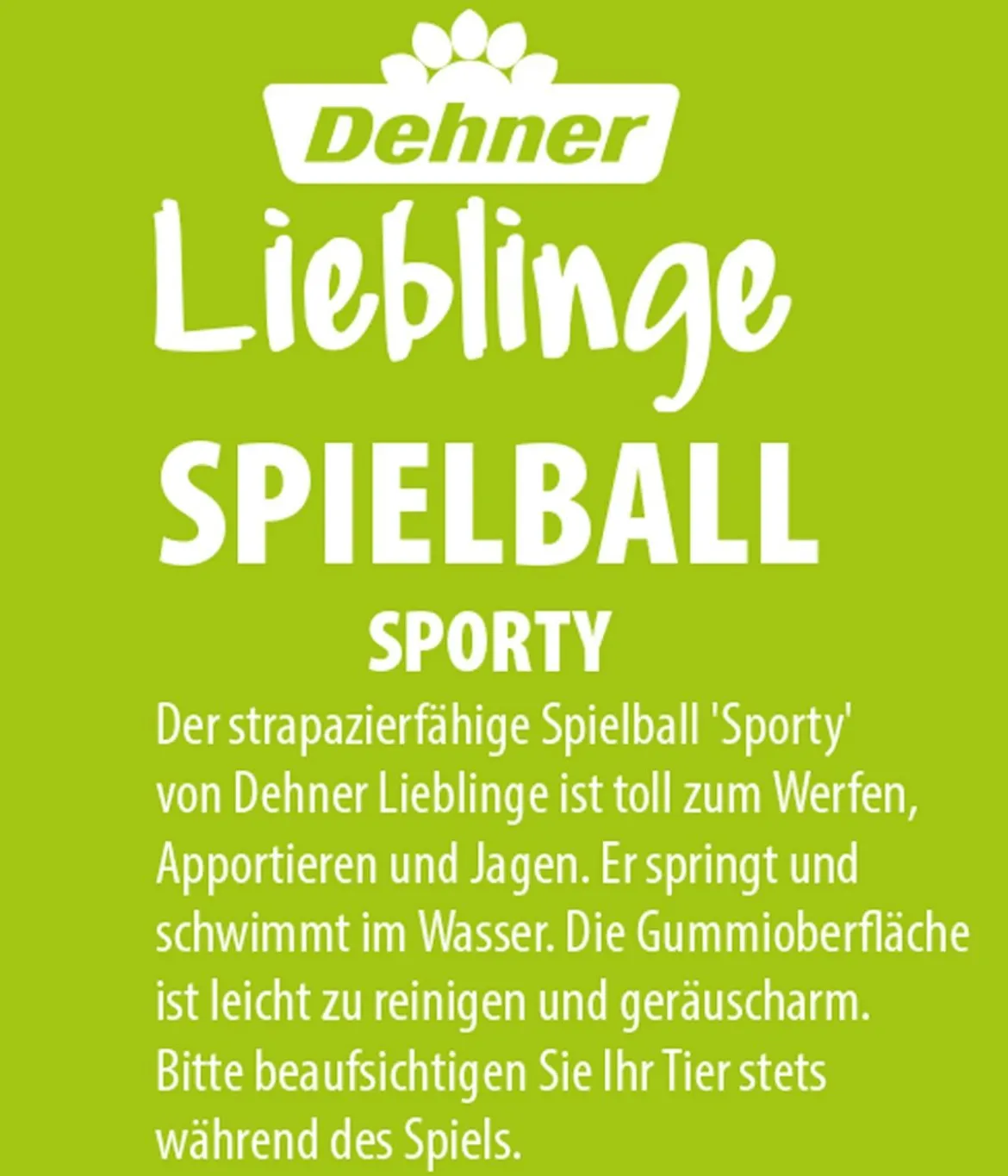 Dehner Lieblinge Hundespielzeug Spielball Sporty