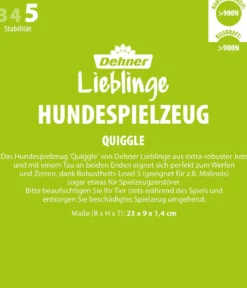 Dehner Lieblinge Hundespielzeug Quiggle, ca. B23/H9/T1,4 cm