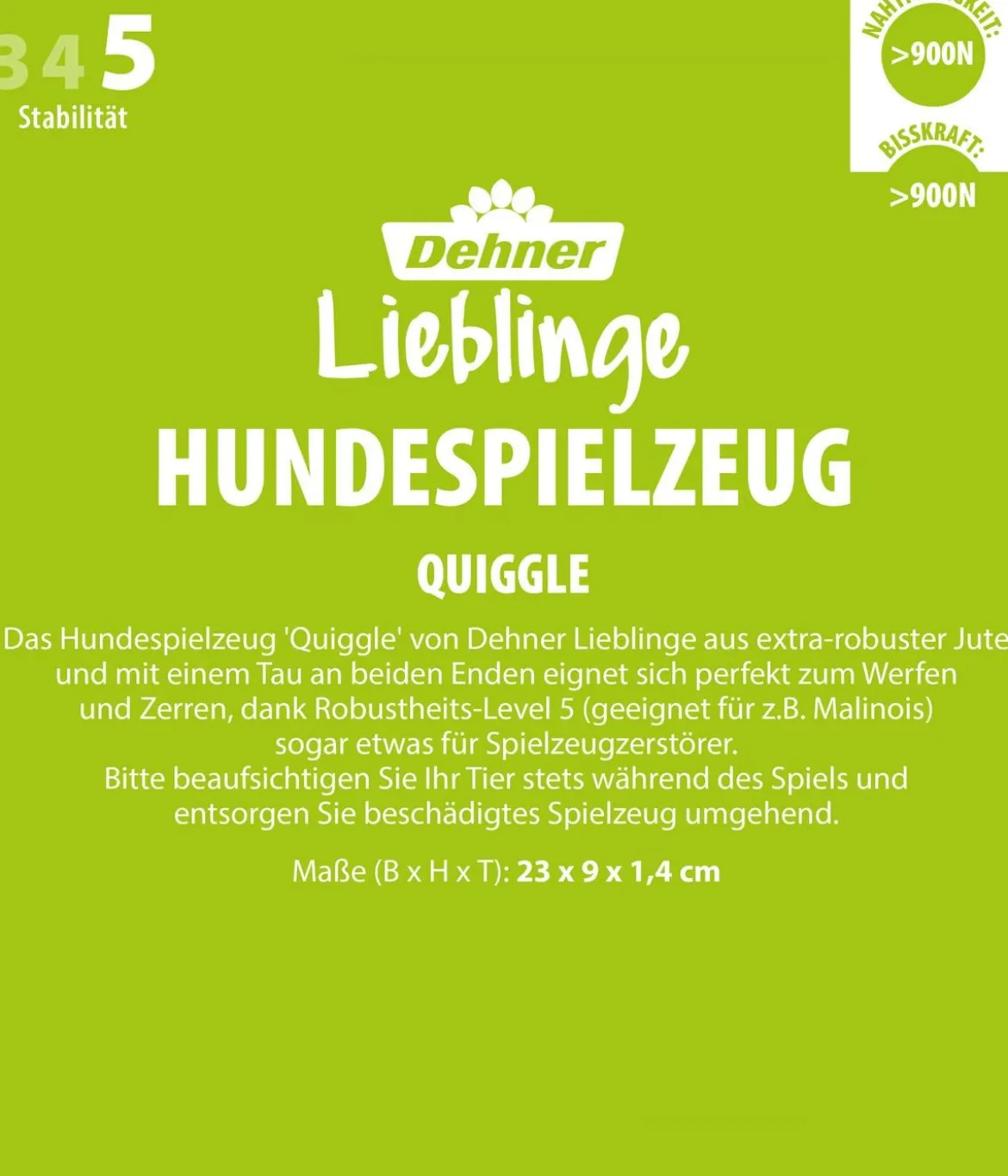 Dehner Lieblinge Hundespielzeug Quiggle, ca. B23/H9/T1,4 cm