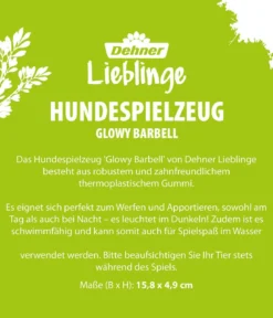 Dehner Lieblinge Hundespielzeug Glowy Barbell, ca. B15,8/H4,9 cm
