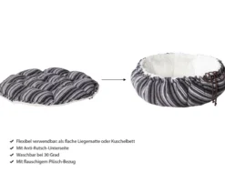 Dehner Lieblinge 2in1 Kuschelbett Alva, rund, ca. Ø35/H20 cm