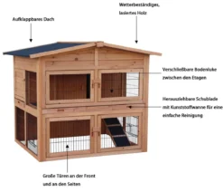 Dehner Lieblinge Kaninchenstall Villa, ca. B115/H112/T97 cm