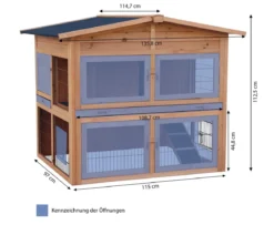 Dehner Lieblinge Kaninchenstall Villa, ca. B115/H112/T97 cm