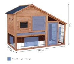 Dehner Lieblinge Kaninchenstall Tirol, ca. B149,8/H107/81,5 cm