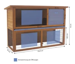 Dehner Lieblinge Kaninchenstall Hoppel, ca. B136,4/H92/T50 cm