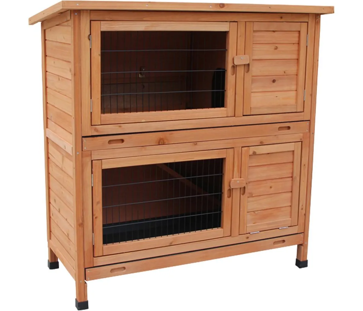 Dehner Lieblinge Kaninchenstall Original mit Wärmedämmung, ca. B114/H116/T57 cm