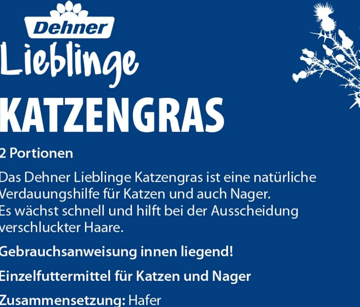 Dehner Lieblinge Katzengras, 2 x 100 g