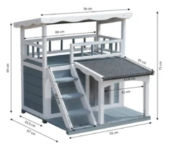 Dehner Lieblinge Katzenhaus Maison, ca. B78/H75/T73 cm