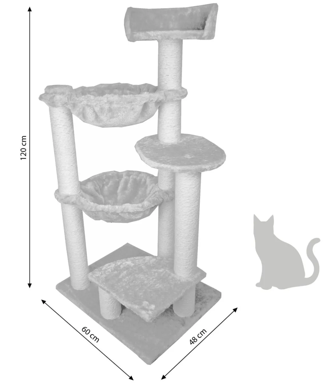 Dehner Lieblinge Katzenkratzbaum Simba, 120 cm
