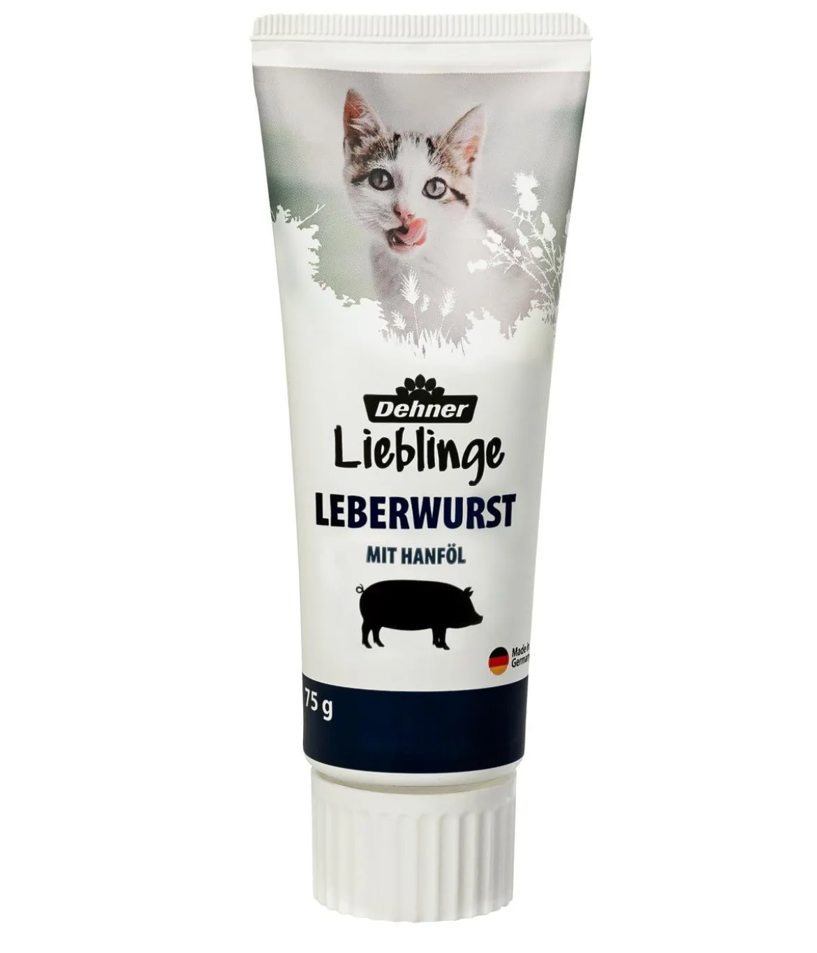 Dehner Lieblinge Katzensnack Leberwurst mit Hanföl, 75 g