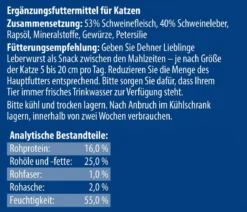 Dehner Lieblinge Katzensnack Leberwurst, 75 g