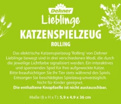 Dehner Lieblinge Katzenspielzeug Rolling, ca. B5,9/H4,9/T36 cm