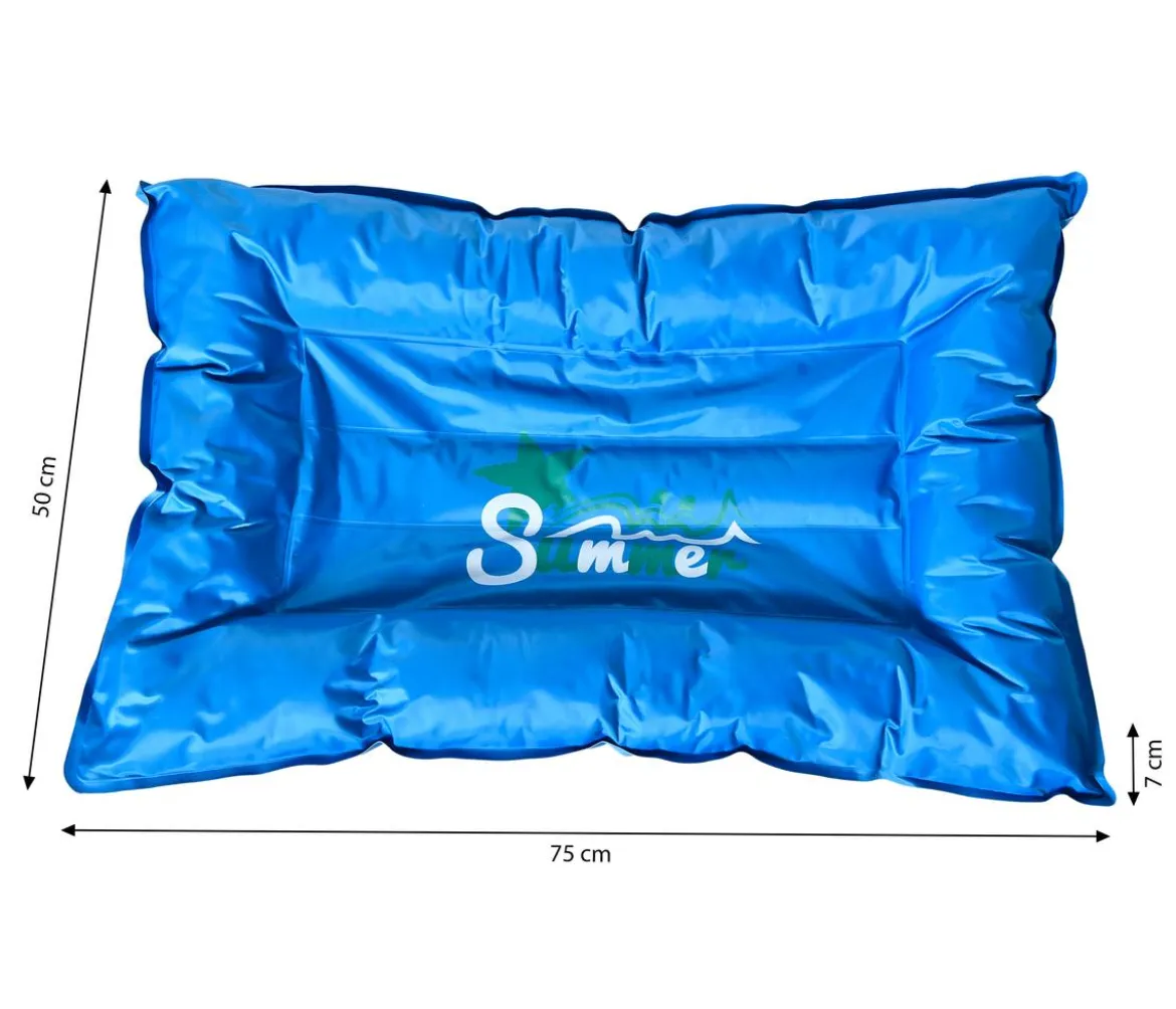 Dehner Lieblinge Kühlmatte Lilo, rechteckig, blau, ca. B75/H7/T50 cm