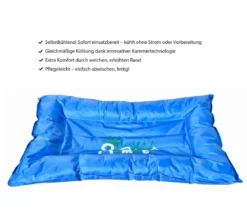 Dehner Lieblinge Kühlmatte Lilo, rechteckig, blau, ca. B75/H7/T50 cm