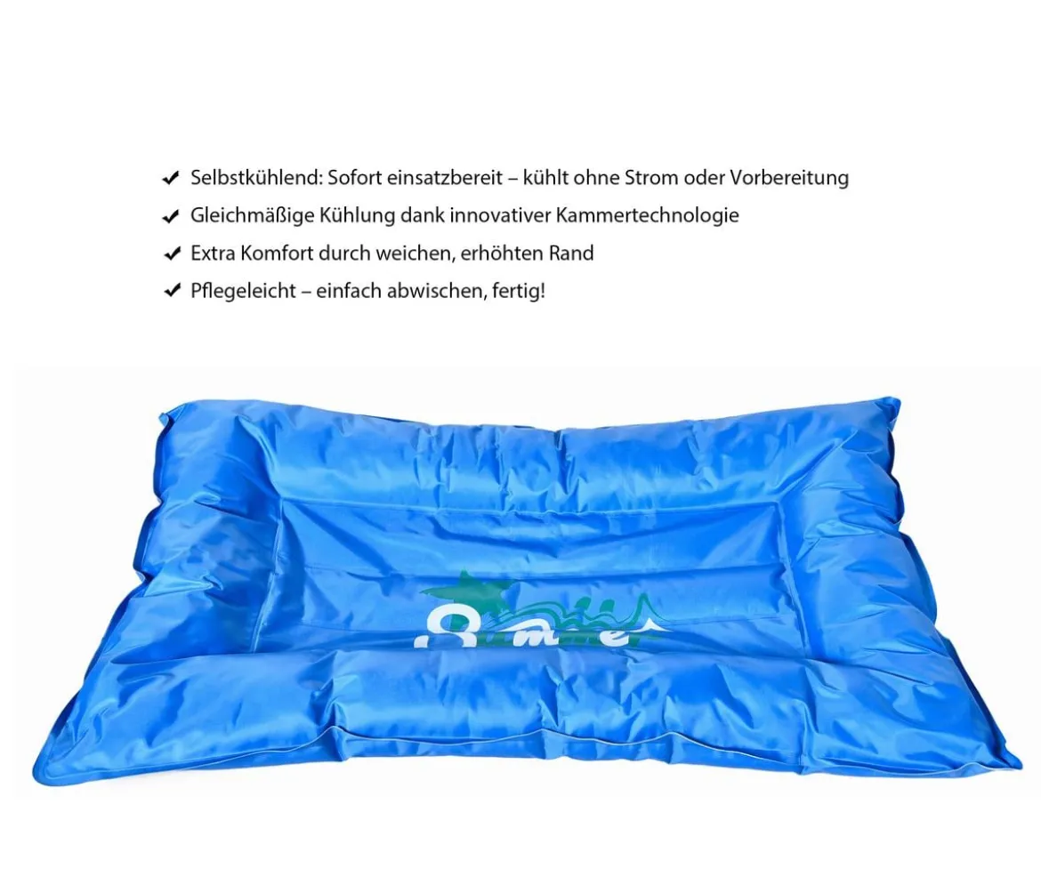 Dehner Lieblinge Kühlmatte Lilo, rechteckig, blau, ca. B75/H7/T50 cm