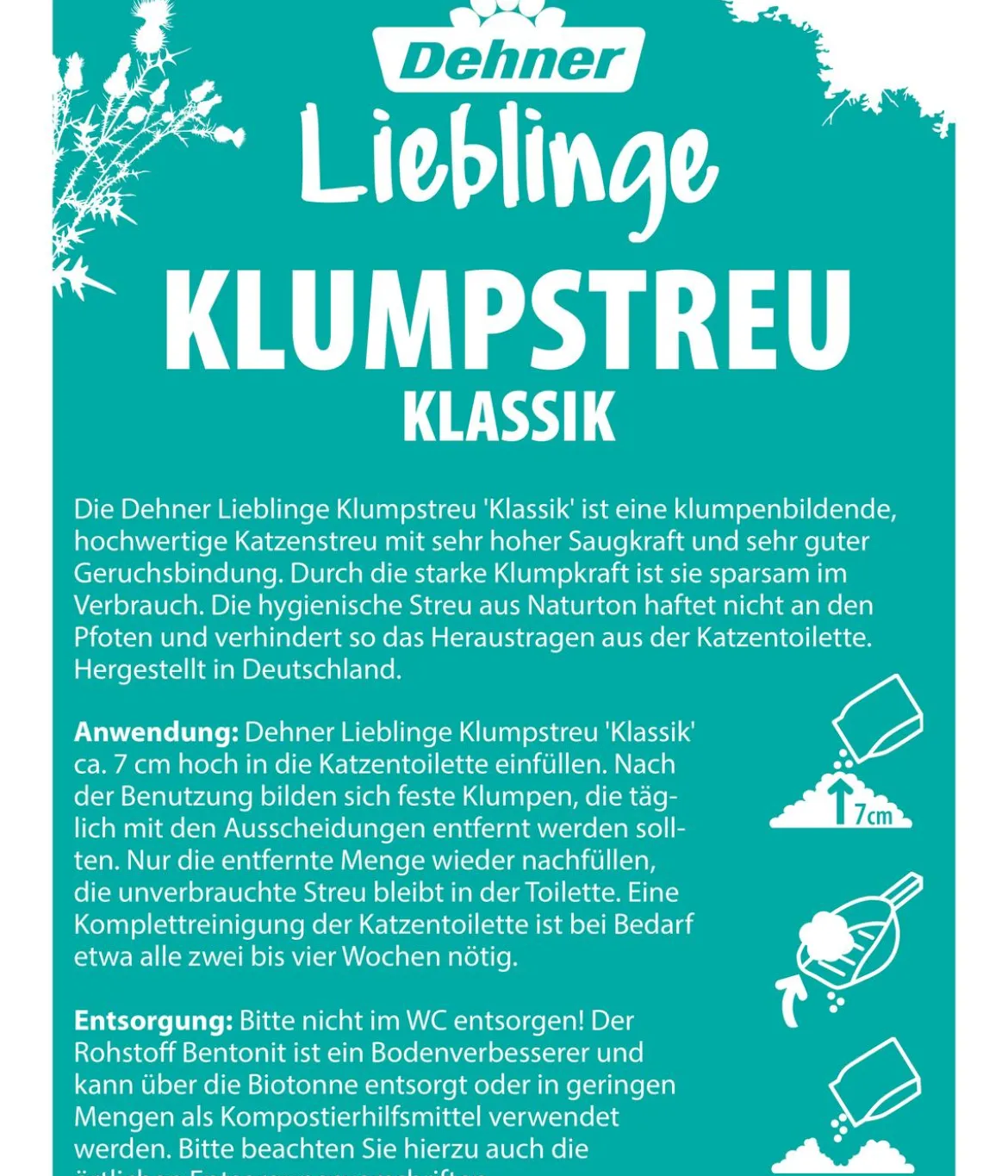 Dehner Lieblinge Klumpstreu Klassik, 20 l