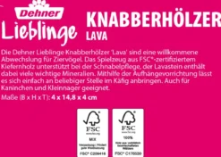 Dehner Lieblinge Knabberhölzer Lava, ca. B4/H14,8/T4 cm