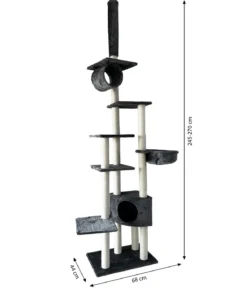 Dehner Lieblinge Kratzbaum Alita, grau, ca. B68/H245-270/T44 cm