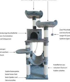 Dehner Lieblinge Kratzbaum Akiro, ca. B50/H150/T50 cm
