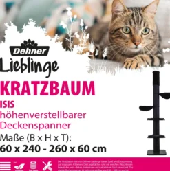 Dehner Lieblinge Kratzbaum Isis, schwarz, ca. B60/H240-260/T60 cm
