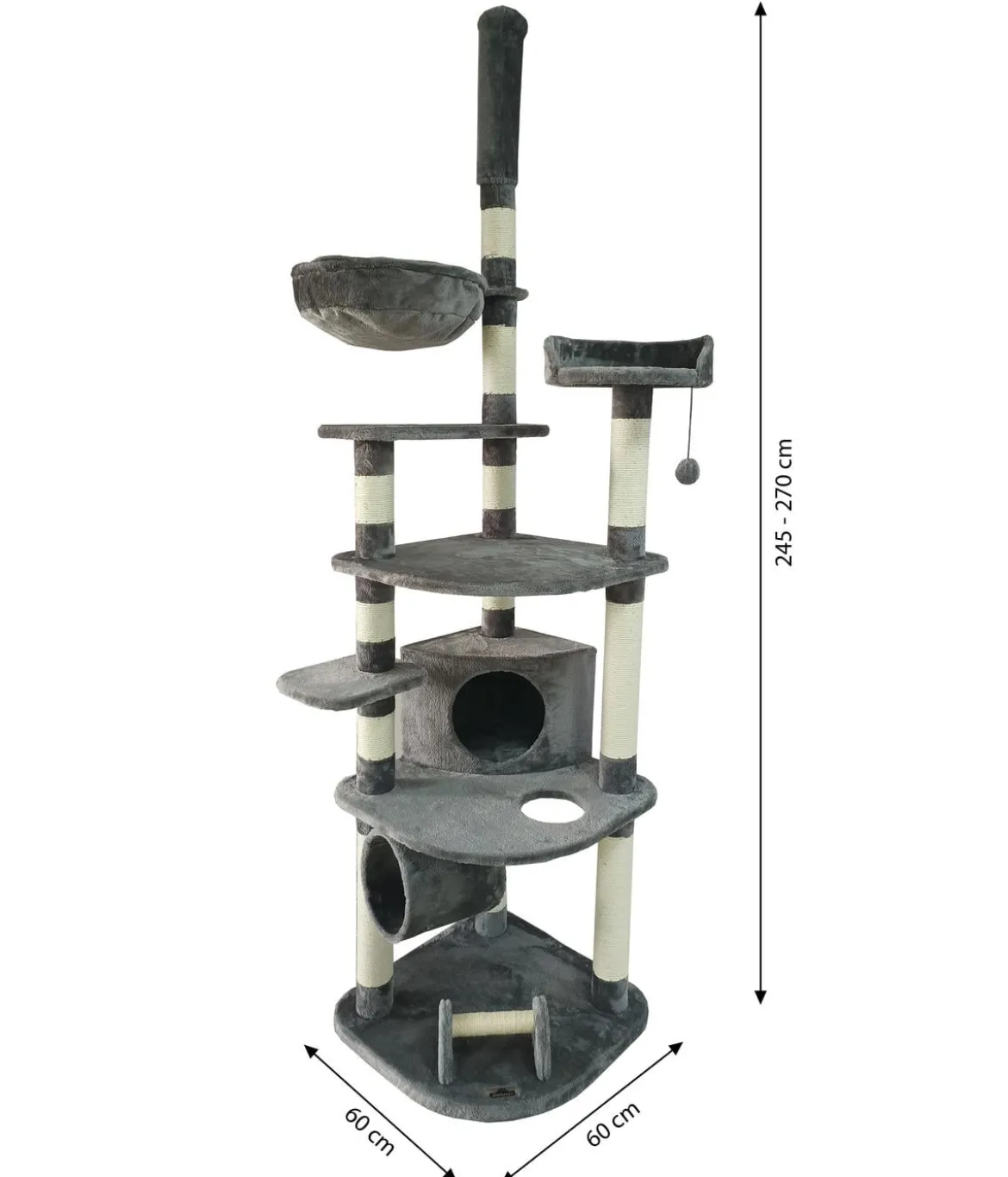 Dehner Lieblinge Kratzbaum Tabby, ca. B60/H245-270/T60 cm