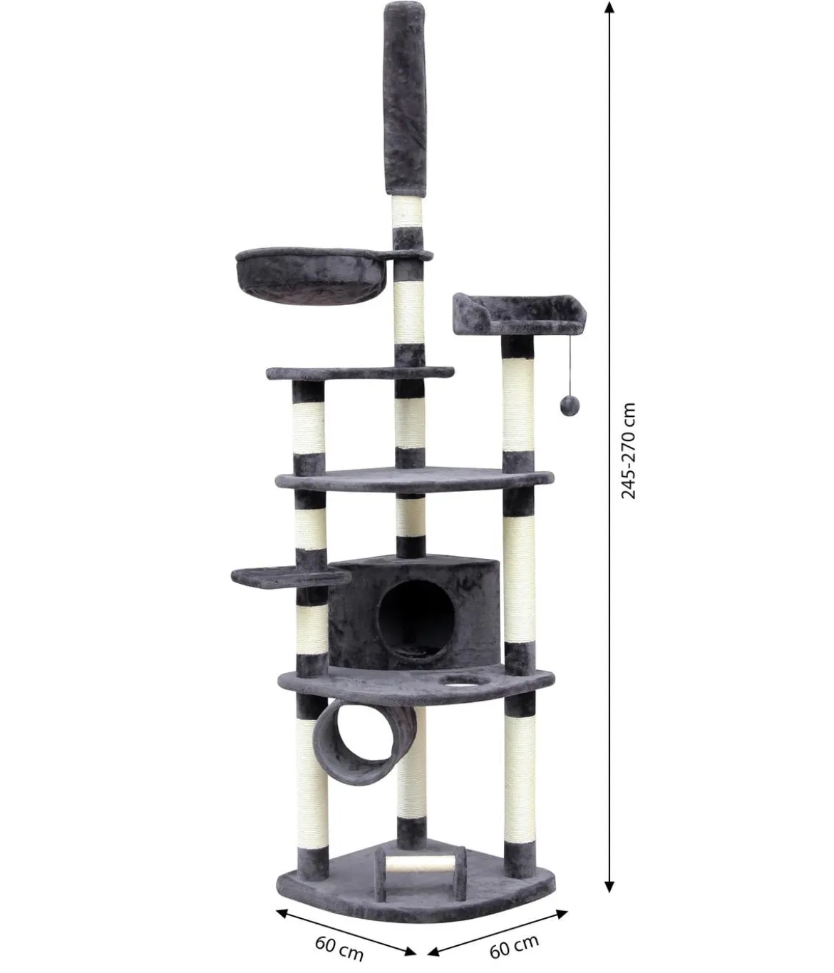 Dehner Lieblinge Kratzbaum Tabby, ca. B60/H245-270/T60 cm