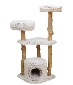 Dehner Lieblinge Kratzbaum Woody, beige/weiß, ca. B49/H124/T49 cm