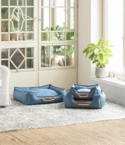 Dehner Lieblinge Kuschelbett Cyrus, rechteckig, blau