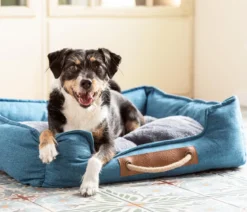 Dehner Lieblinge Kuschelbett Cyrus, rechteckig, blau