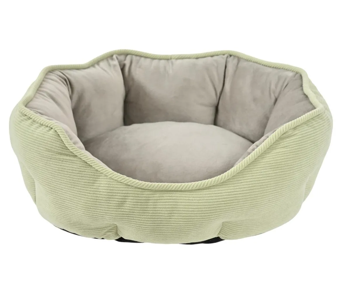 Dehner Lieblinge Kuschelbett Pitch, oval, grün