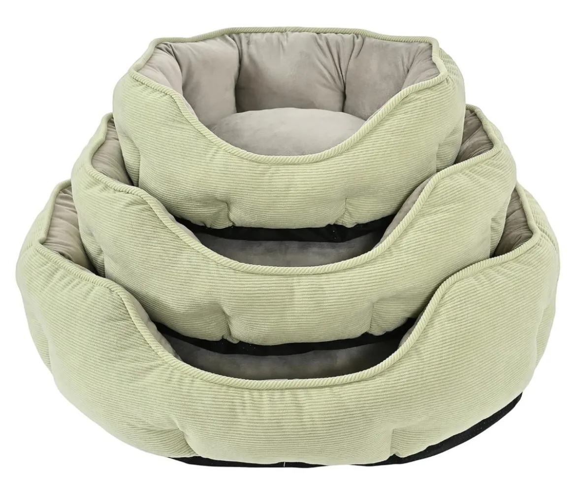 Dehner Lieblinge Kuschelbett Pitch, oval, grün