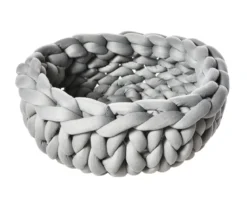 Dehner Lieblinge Kuschelbett Chiara, rund, grau