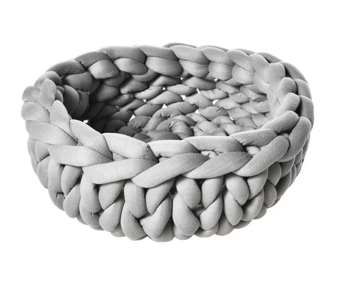 Dehner Lieblinge Kuschelbett Chiara, rund, grau