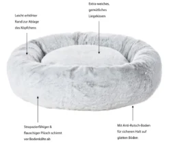 Dehner Lieblinge Kuschelbett Tender, rund, grau