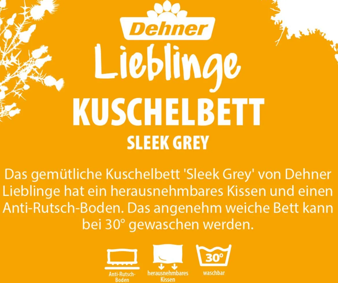 Dehner Lieblinge Kuschelbett Sleek, rechteckig