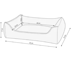 Dehner Lieblinge Kuschelbett Sammy, rechteckig, grau
