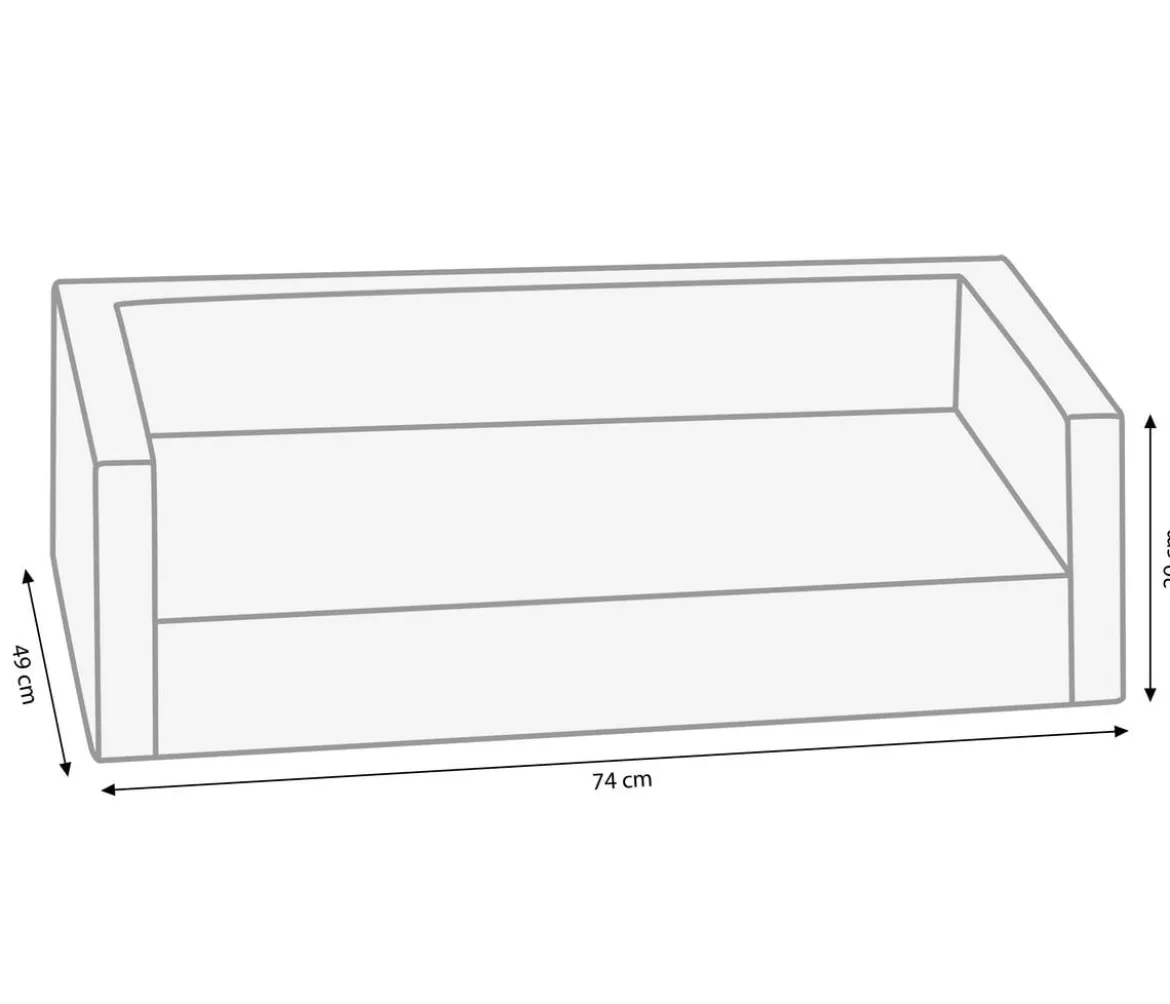 Dehner Lieblinge Kuschelbett Elton, rechteckig, weiß, ca. B74/H20/T49 cm