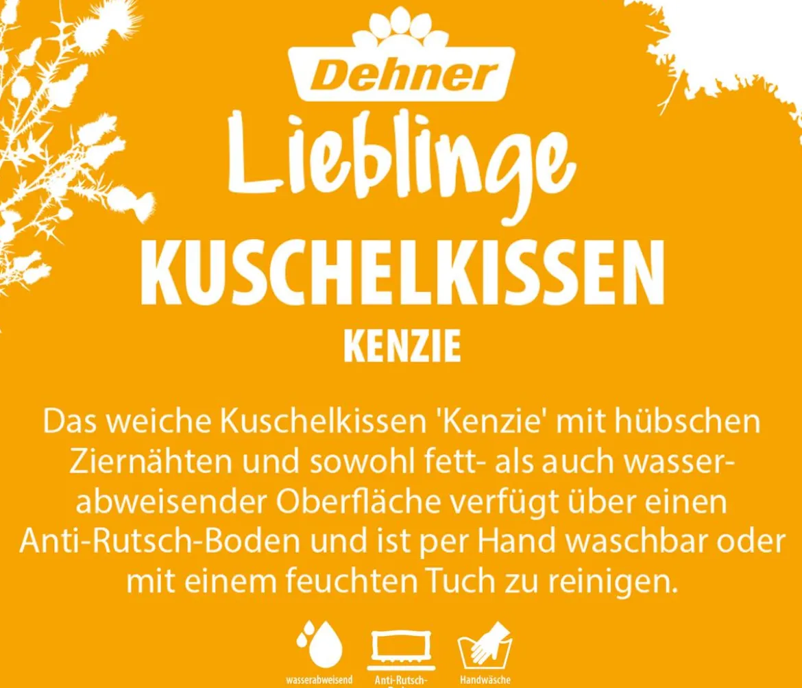 Dehner Lieblinge Kuschelkissen Kenzie, rechteckig, beige