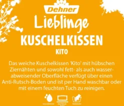 Dehner Lieblinge Kuschelkissen Kito, rechteckig, grau