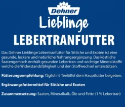 Dehner Lieblinge Lebertranfutter für Sittiche und Exoten, 20 g